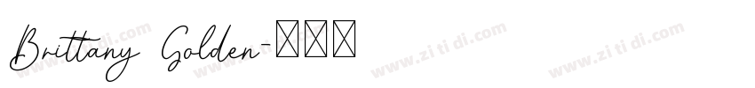 Brittany Golden字体转换
